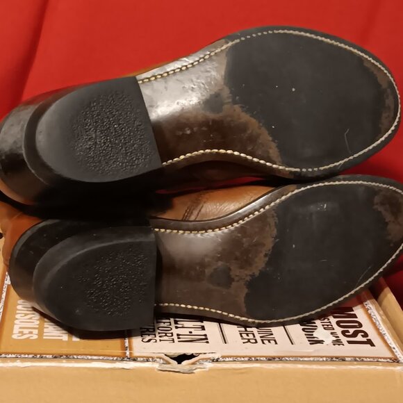 DICKIES Brown Leather Men’s Boots Shoes Slip Resistant Size 11W CD4220